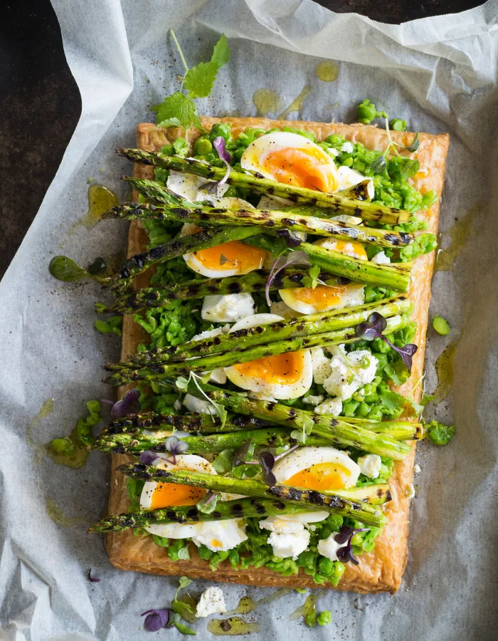 Asparagus, Pea and Feta Tart: Kepos St Kichen